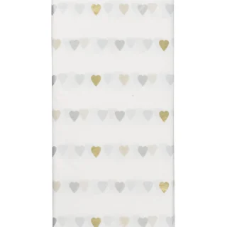 Papel de seda con forma de corazones, 5 hojas
