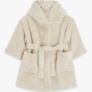 Bata novedosa para bebé osito color avena