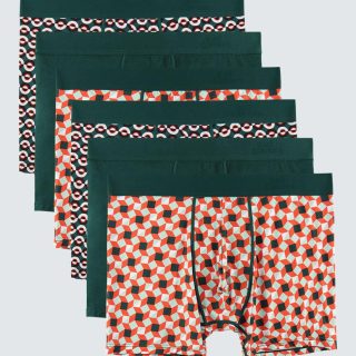 Pack de 6 bóxers Justwears Pro con estampados geométricos