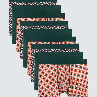 Pack de 9 bóxers deportivos Justwears con estampados geométricos