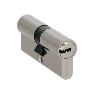 Cilindro Seguridad 35x35 mm. Leva Larga Niquelado Con 5 llaves