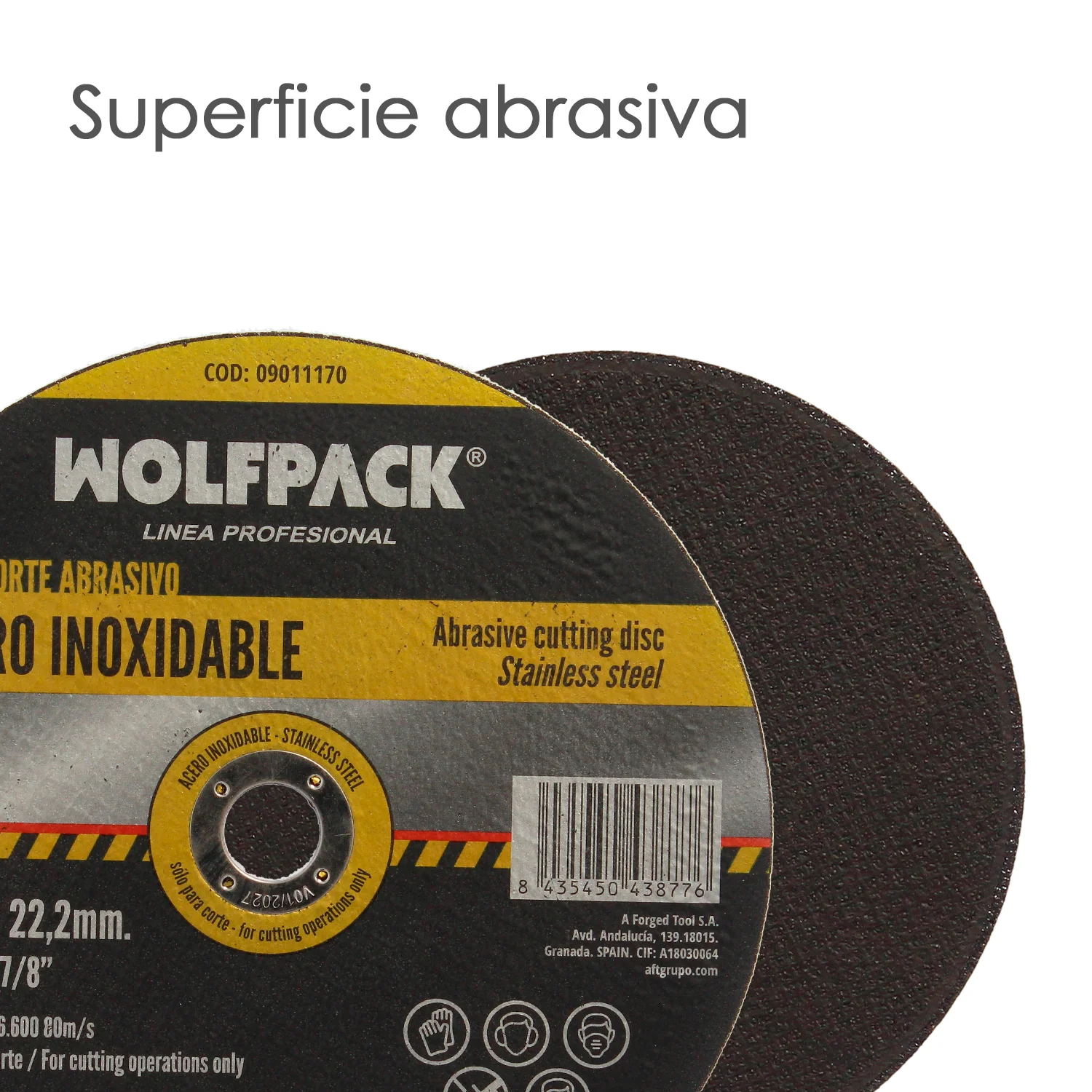 Disco Corte Abrasivo Acero Inoxidable Ø 230x Ø 22,2 mm Espesor 1,9 mm Disco Radial / Amoladora Universal Con Todas Las Amoladora - Imagen 3