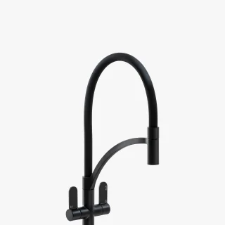 Grifo de cocina Abode Genio Semi Professional Pull Around Spray de 2 palancas