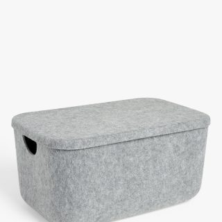 Caja de almacenamiento con tapa de fieltro