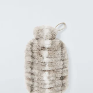 Bolsa de agua caliente de chinchilla con piel sintética