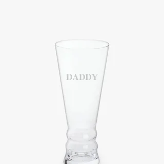 Vaso de cerveza Pilsner Lager Dartington Crystal Brew Craft Daddy grabado, 500 ml, transparente