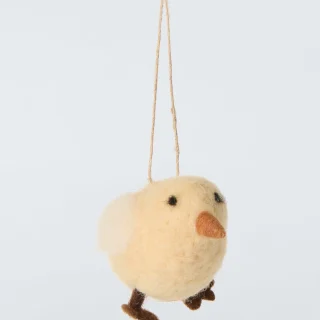 Adorno colgante de pollito de fieltro