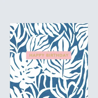 Tarjeta de cumpleaños de fusión de hojas