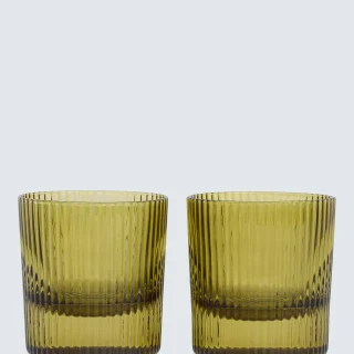 Aquí tienes el paquete de 2 vasos bajos Scout color oliva