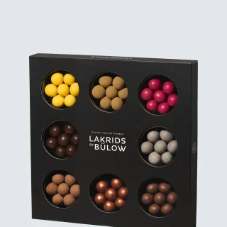 Caja de regaliz Lakrids de Bulow, surtido grande, 350 g