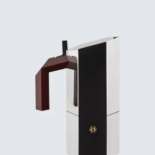 Cafetera espresso Alessi Menhir con placa de inducción de 3 tazas