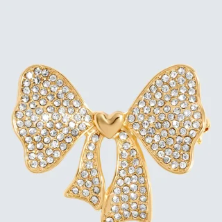 Broche de lazo chapado en oro de Jon Richard