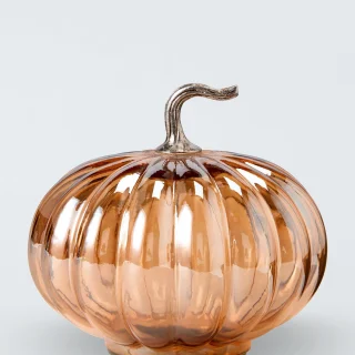 Calabaza de cristal naranja perlado