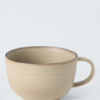 Taza de cerámica rústica de 480 ml - Arena