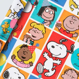 Papel de regalo con personajes de Snoopy de Hallmark, multicolor 3M