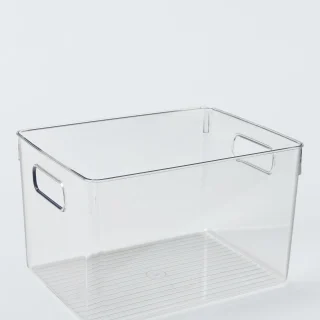 Caja de almacenamiento grande de plástico transparente