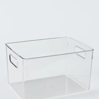 Caja de almacenamiento mediana de plástico transparente
