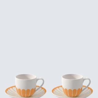 Villeroy Boch Fleur Taza De Porcelana Espresso Platillo Juego De 2 70 Ml Soleil