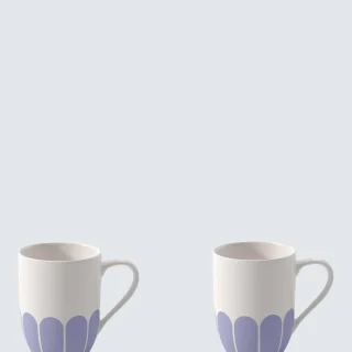 Villeroy Boch Fleur Taza De Porcelana Juego De 2 290 Ml Azul