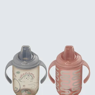 Vaso hidratante Vital Baby Easy Sipper Cup 350 ml, paquete de 2, multicolor