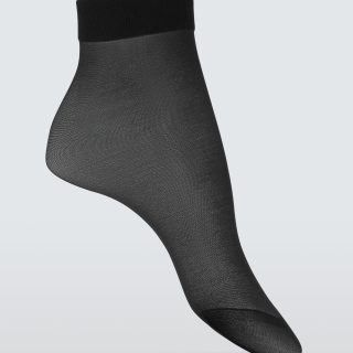 Medias hasta el tobillo de 10 deniers, paquete de 3, color almendra