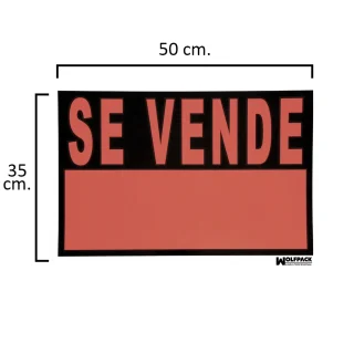 Cartel Se Vende  50x35 cm.