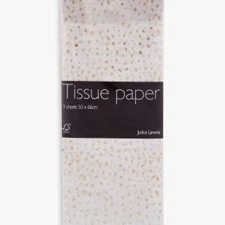 Papel de seda con motas doradas, 3 hojas