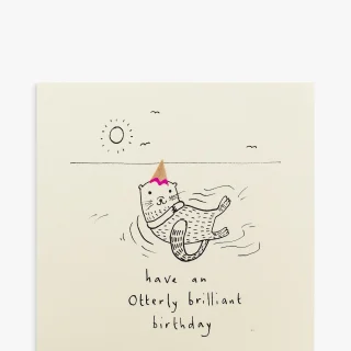 Tarjeta de cumpleaños de Ruth Jackson con la nutria