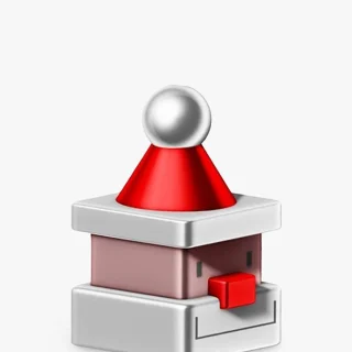 Adorno navideño de Papá Noel de Alessi Cubik