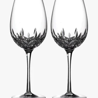 Juego de 2 copas de vino tipo balón de cristal tallado Waterford Crystal Lismore Essence, 660 ml, transparentes