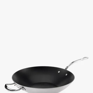 Wok antiadherente de acero inoxidable de triple capa Samuel Groves de 32 cm