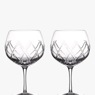 Juego de 2 copas de ginebra Olann Balloon de cristal tallado Waterford, 550 ml