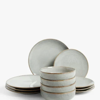 Vajilla de gres Anyday Artisan, juego de 12 piezas