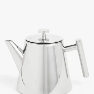 Tetera de doble pared con infusor de acero inoxidable de 1 litro