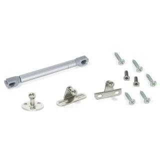 Emuca Lote de 10 pistones para puertas elevables H con enganches