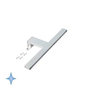 Foco LED para espejo de baño Aquarius (AC 230V 50Hz), sin necesidad de convertidor, L300mm, Luz blanca fría 6.000K, Plástico y Aluminio, Cromado
