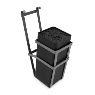 Emuca Portacuchillos de cocina Titane, Acero y Plástico, Gris antracita