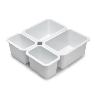 Emuca Kit de cubos organizadores para cajón de baño Tidy