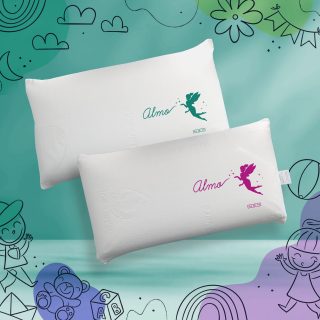 Almohada NIX Moon ALMO Hada – Almohada infantil – Núcleo viscoelástico – Tejido Aloe Vera – 70 cm