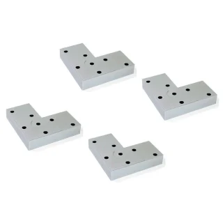 Pies para mueble Alumix 8, altura 12/24mm Pintado aluminio