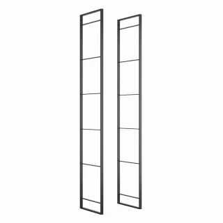 Emuca Juego de estructuras para estantería Lader, Acero, Pintado negro