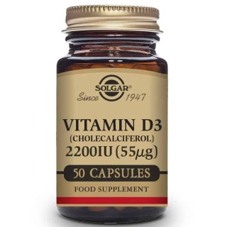 Vitamina D3 2200 Ui 50 Capsulas Solgar