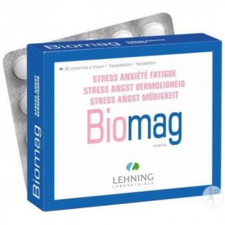 Lehning Biomag 45 Comprimidos – Tratamiento del Déficit de Magnesio, Ansiedad Leve, Estrés y Cansancio