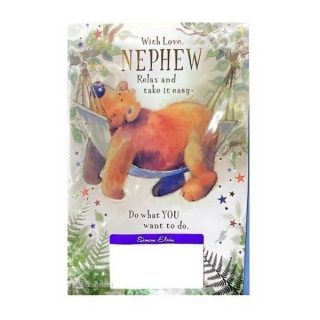 Tarjeta linda "Simon Elvin con amor para tu sobrino" (paquete de 6)