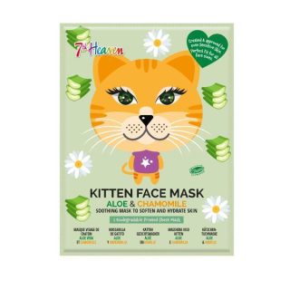 Mascarilla facial calmante para gatitos 7th Heaven con aloe y manzanilla