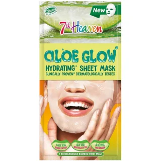 Mascarilla hidratante de tejido con aloe Glow de 7th Heaven